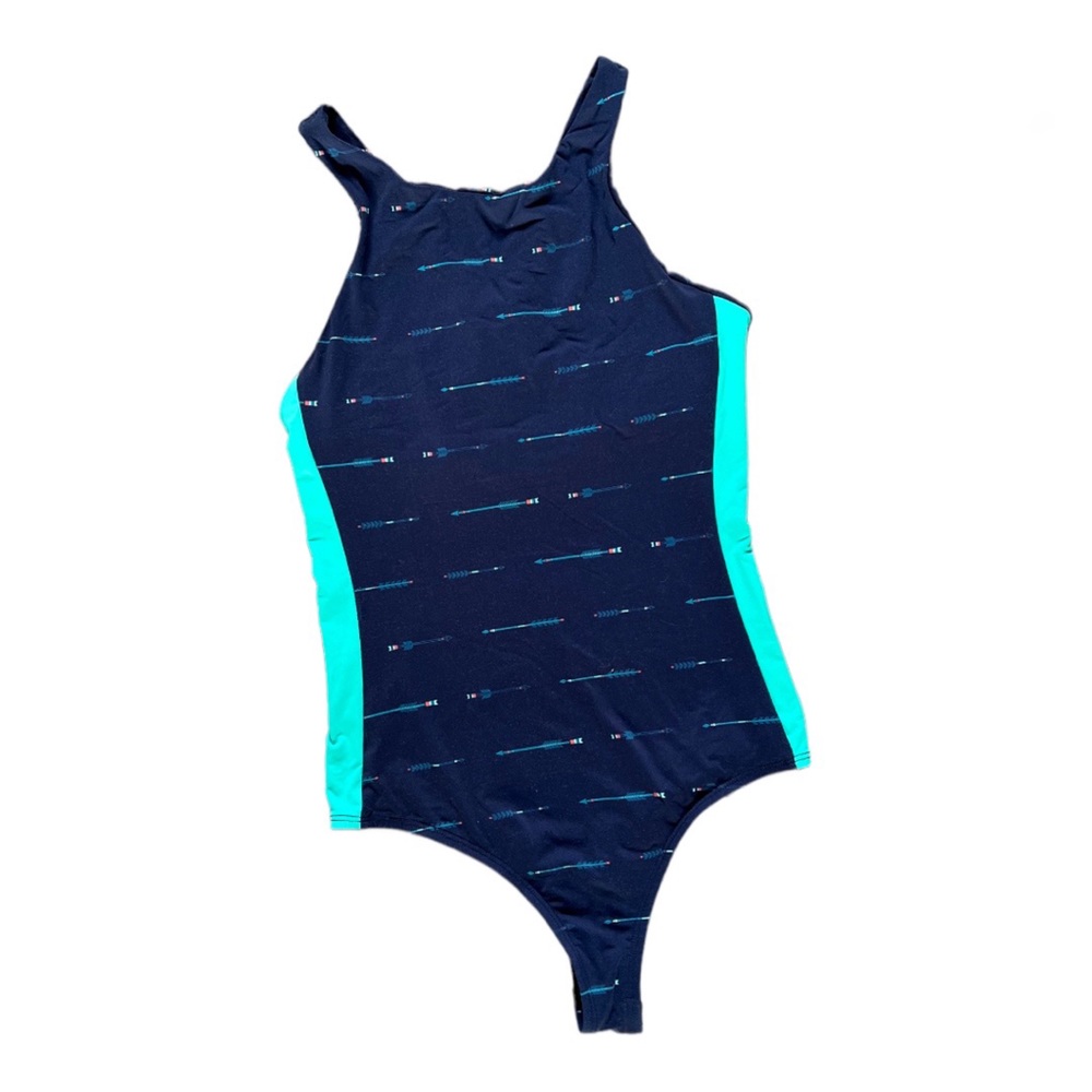 Carve Design Swimsuit - Navy & Teal w Arrows
